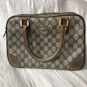 Authentic Vintage GUCCI Boston Leather Handbag